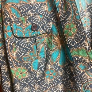 Colorful Fan-Print Dress